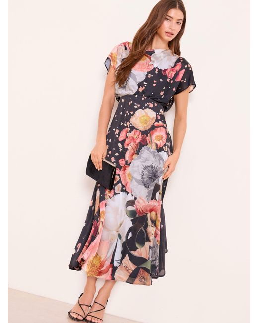 lipsy pink floral dress Buy Lipsy Pink Floral Petite Bandeau Midi Prom Dress with Removable Cami Straps from Next USA