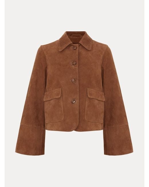 Phase Eight Brown Phase Eight Indira Suede Jacket