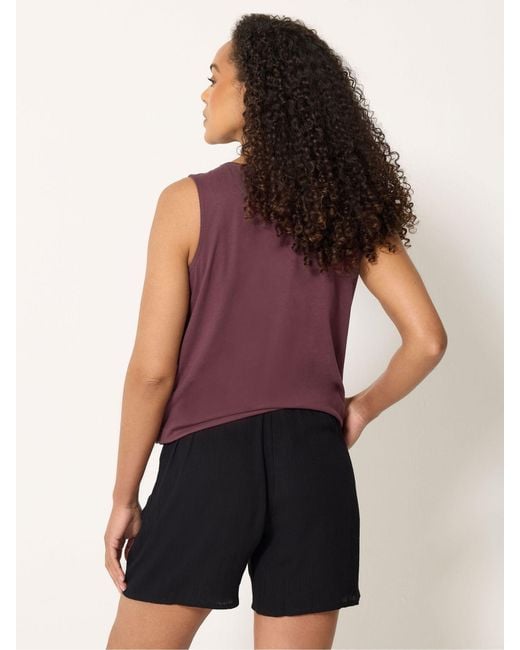 M Com Purple Crinkle Shorts
