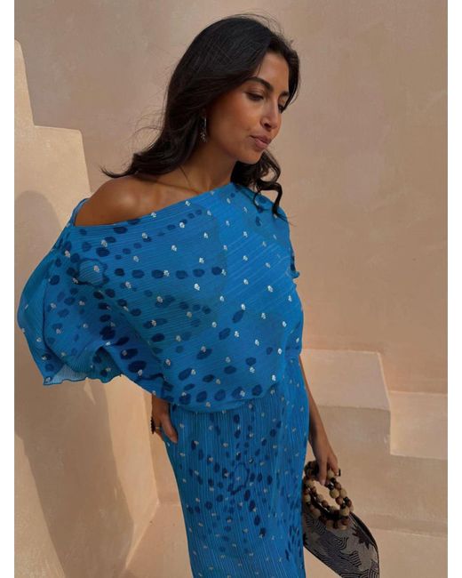 Never Fully Dressed Blue Printed Tilly