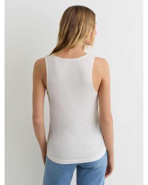 Reiss White Ruby Silk-Front Vest