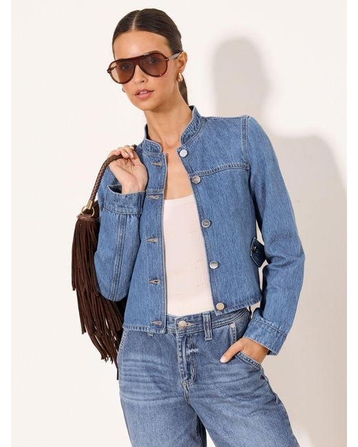 Lipsy Blue Denim Trophy Jacket