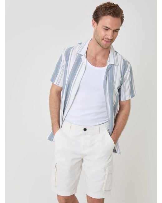 Threadbare White Cargo Shorts for men