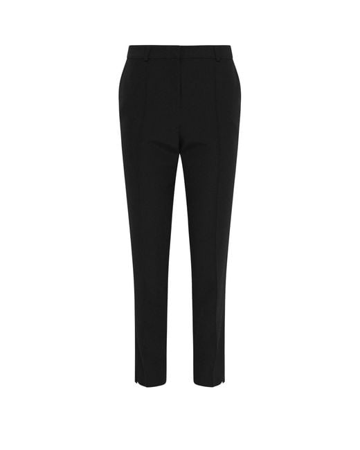M Com Black Pintuck Tailored Trousers