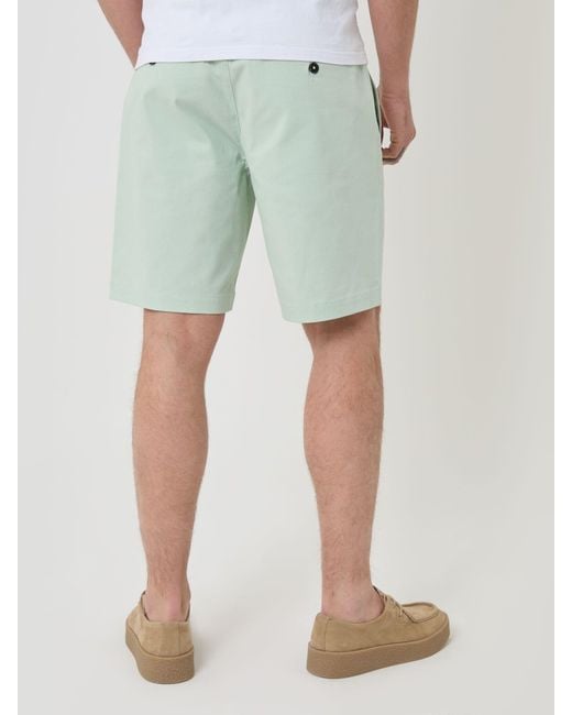 Threadbare White Stretch Chino Shorts for men