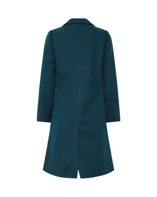 M Com Blue Petite Tailored Coat