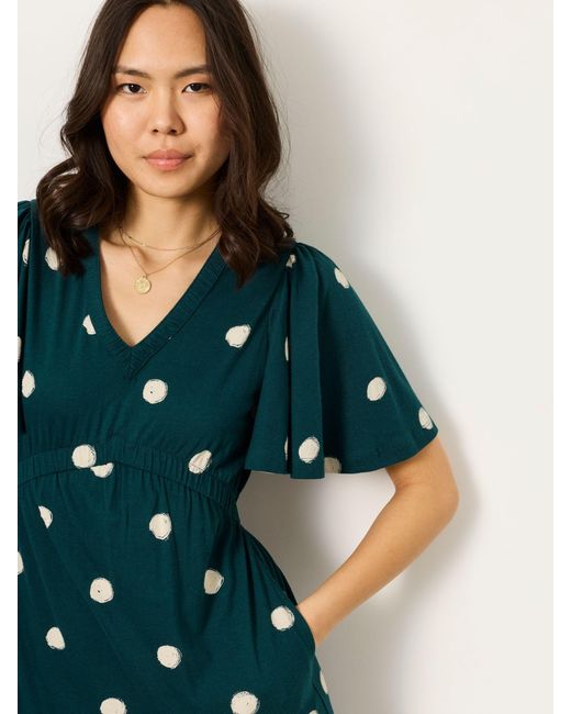 FatFace Blue Fatface Grace Jersey Mini Dress