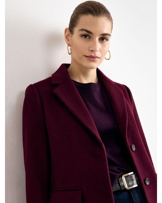 Phase Eight Red Lydia Wool Coat