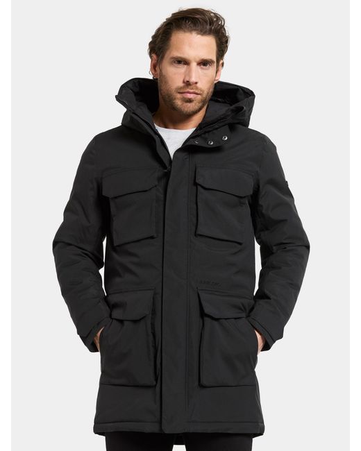Didriksons Black Aiden Waterproof Coat for men