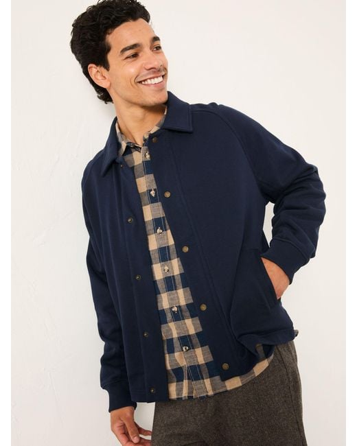 FatFace Blue Fatface Harrington Harrington Sweat Jacket for men