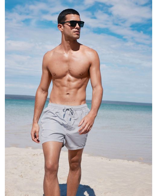 Next Gray Essential Swim Shorts for men