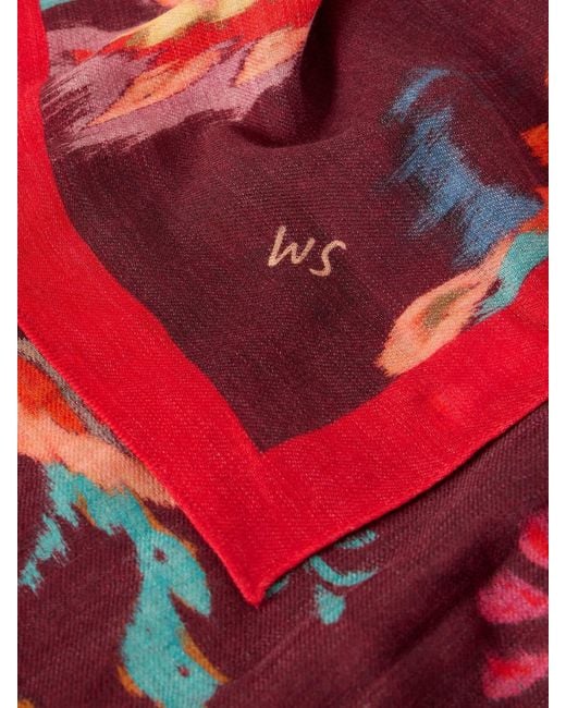 White Stuff Red Molly Midweight Square Scarf