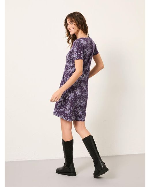 FatFace Purple Fatface Simone Jersey Mini Dress