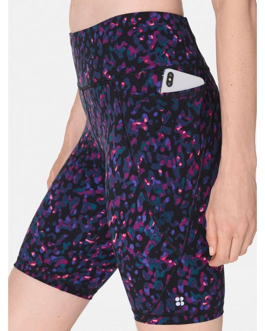 Sweaty Betty Blue Power 9 Biker Shorts