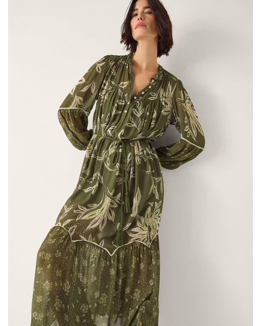 Monsoon Leona Print Long Sleeve Midi Dress in Green | Lyst Monsoon Leona Print Long Sleeve Midi Dress in Green | Lyst