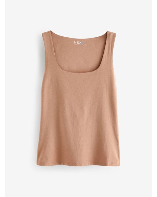 Next Brown Tan Square Neck Vest