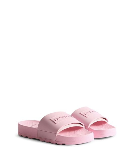 Hunter Pink Core Embossed Sliders
