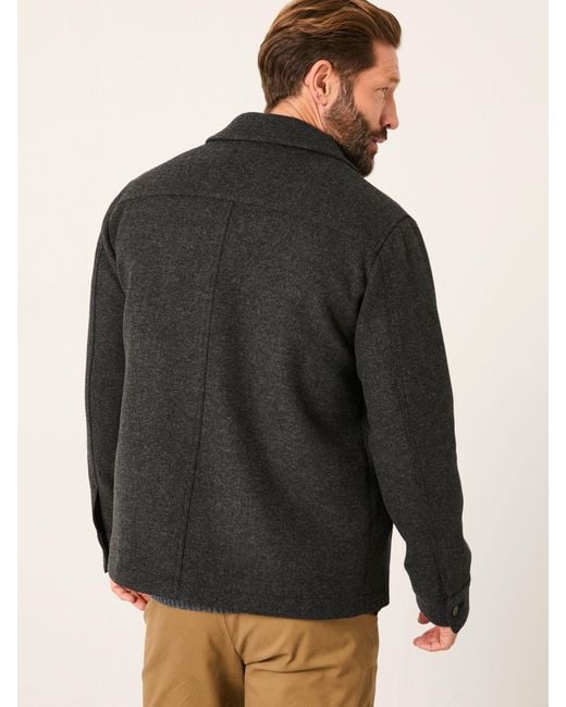 FatFace Black Fatface Hadston Wool Mix Jacket for men