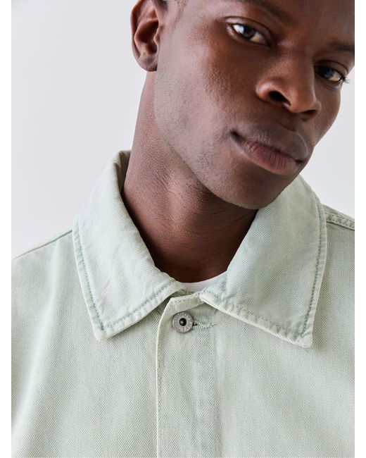 HUGO Blue Button Up Denim Jacket for men