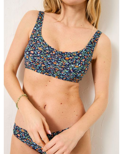FatFace Blue Fatface Sandy Bikini Top