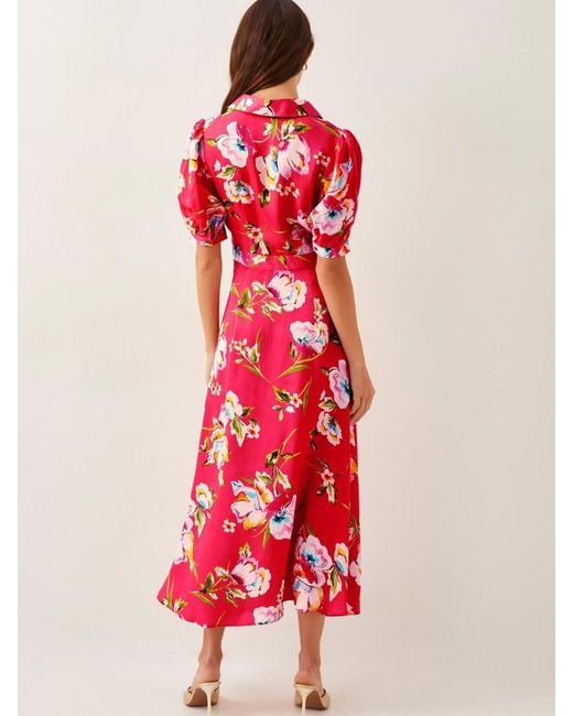 Monsoon Meredith Floral Print Midi Shirt Dress