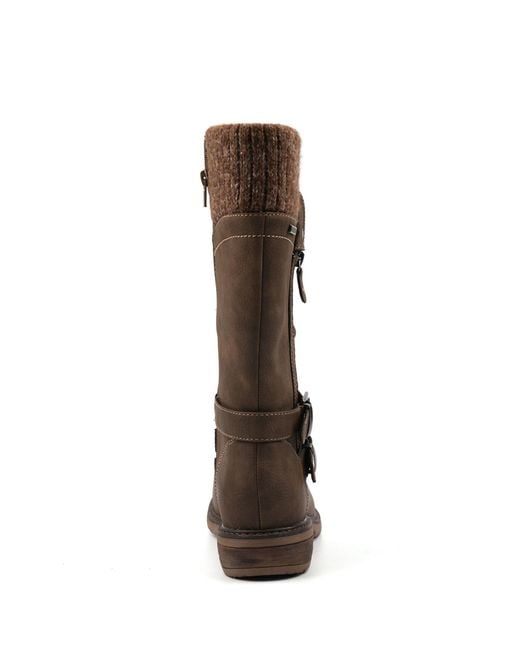 Lunar Brown Peyton W/Proof Long Boots