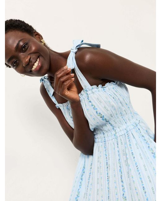 FatFace Blue Fatface Martha Regular Stripe Midi Dress