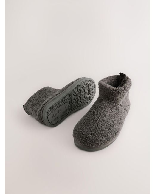 Next Gray Borg Boot Slippers for men