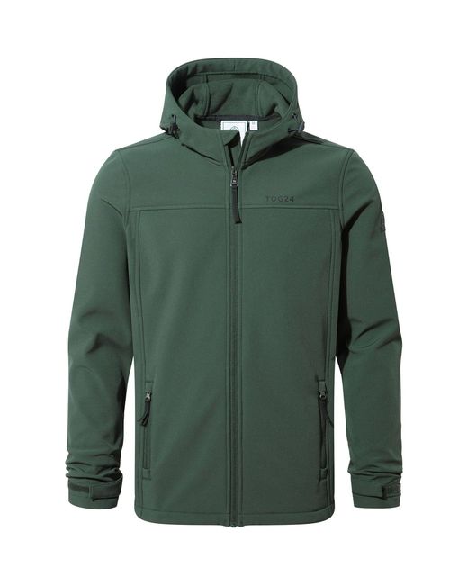 TOG24 Green Feizor Softshell Hooded And Waterproof Jacket for men