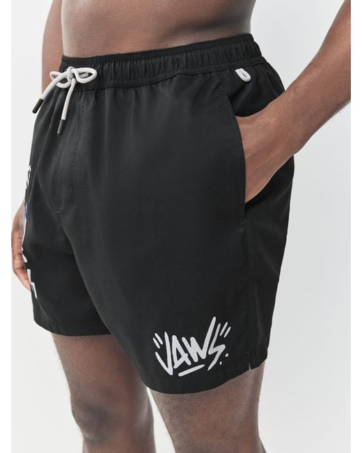 Next Black License Printed Swim Shorts for men
