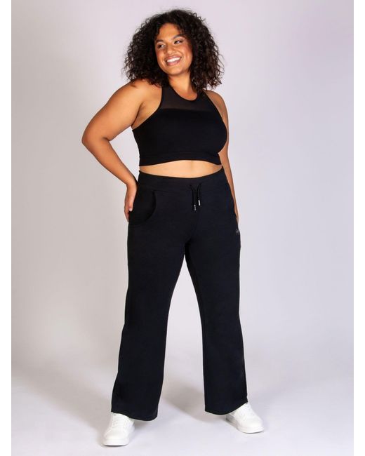 Pineapple Black Essential Wide Leg Joggers
