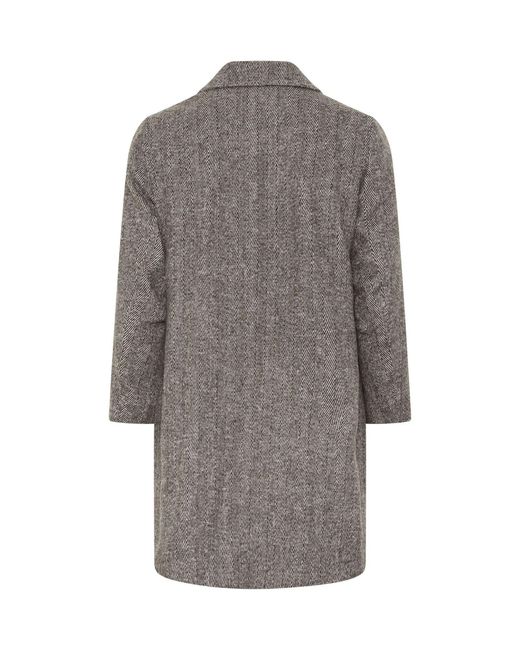 Evans Gray Herringbone Collared Jacket
