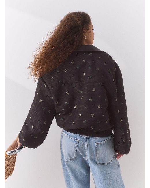 Next Brown Chocolate Ditsy Bomber Jacket