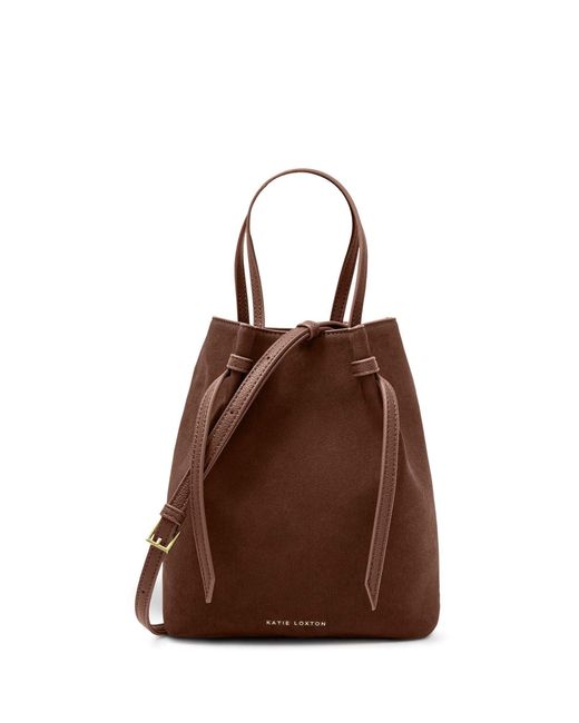 Katie Loxton Brown Celina Suedette Bucket Bag