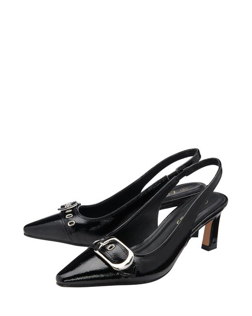 Lotus Black Slingback Shoes