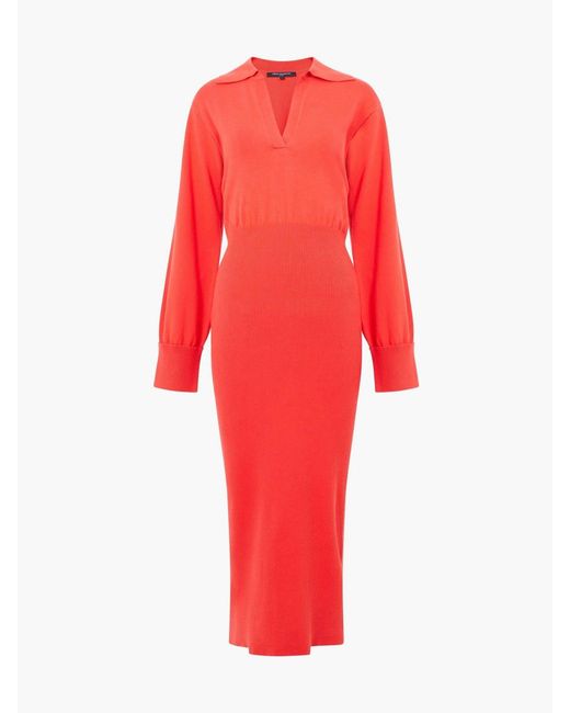 French Connection Mozza Collared Midi Dress