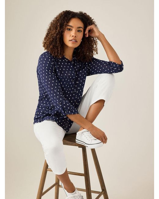 M Com Blue Petite Cropped Jeans