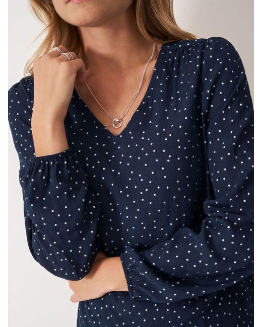 Crew Blue Evelyn Blouse