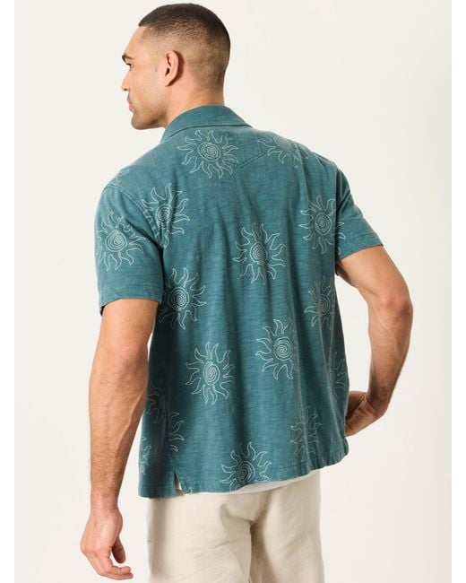 FatFace Blue Fatface Printed Sun Shirt for men