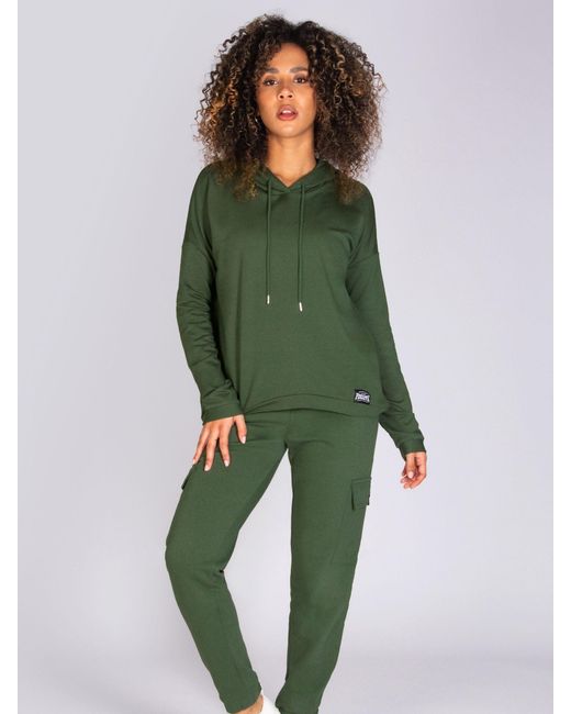 Pineapple Green Dip Hem Hoodie