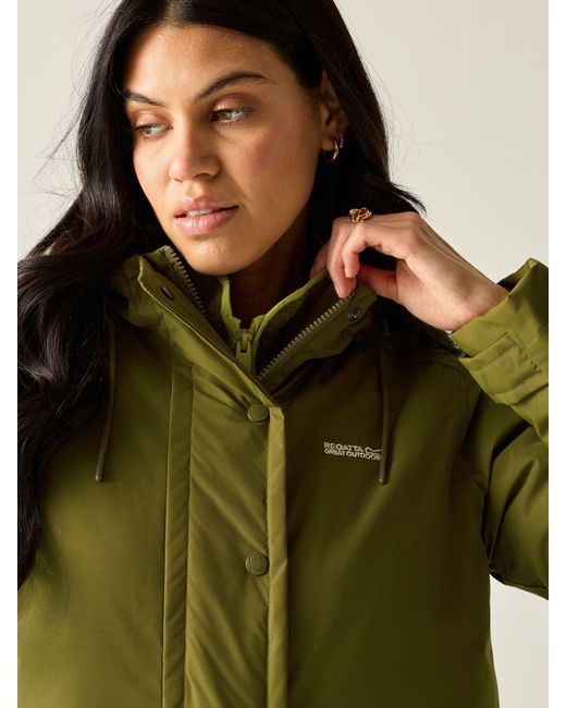 Regatta Green Orla Long Length Waterproof Jacket