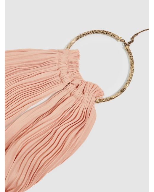 Reiss White Vinnie Ring-Detail Halterneck Maxi Dress