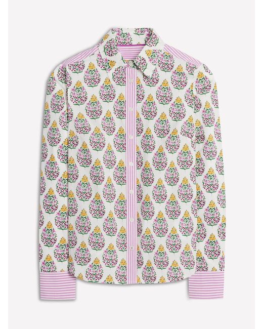 Boden White Sienna Cotton Shirt