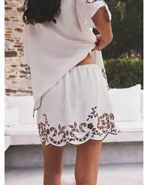Next White Broderie Skort