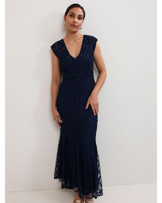 Phase Eight Women's Blue Petite Khiana Maxi Dress