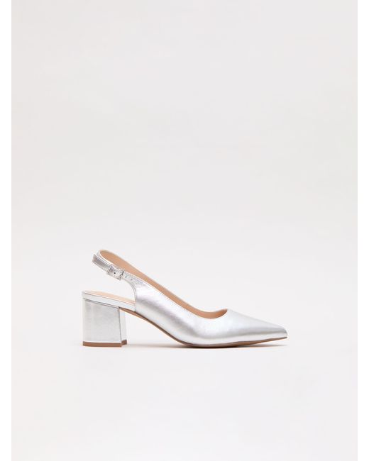 Phase Eight Blue Leather Block Heels