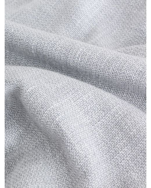 Next Gray Linen Blend Elasticated Waist Shorts for men