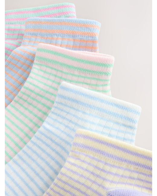 Next Multicolor Stripe Trainer Socks 5 Pack