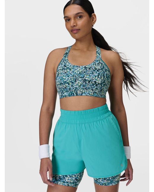 Sweaty Betty Blue 7/8 Length Power Ultrasculpt High Waist 6 Shorts