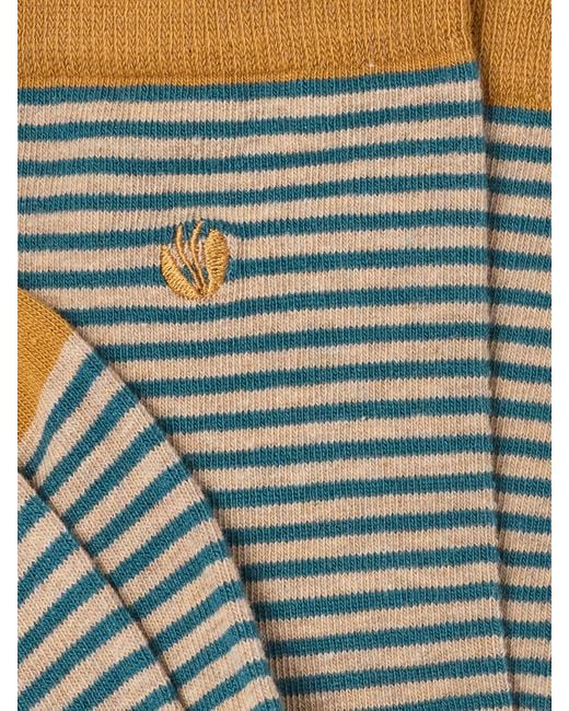 FatFace Yellow Fatface Mustard Striped Socks for men